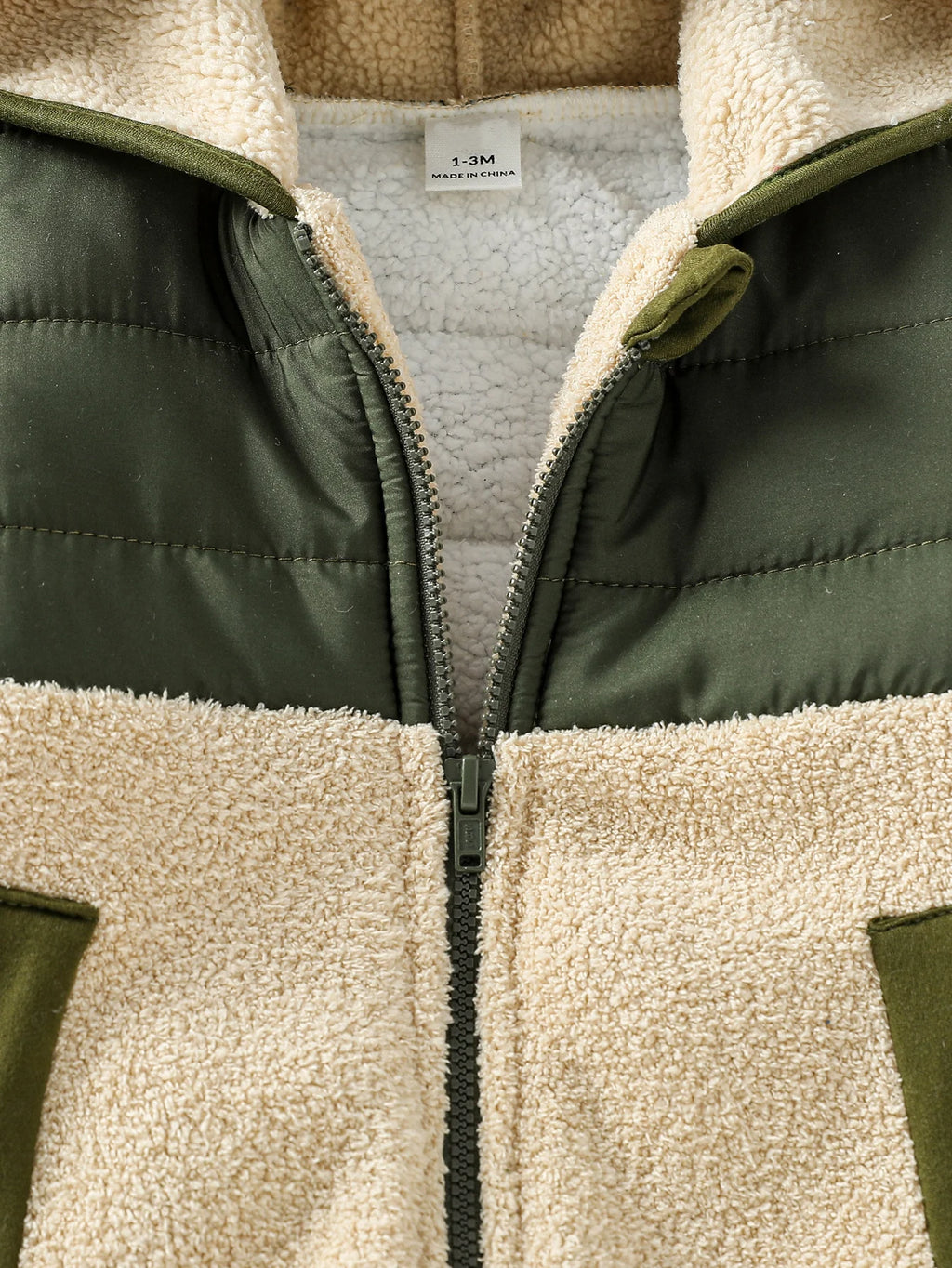 Cozy Winter Baby Romper – Unisex, Patchwork Design