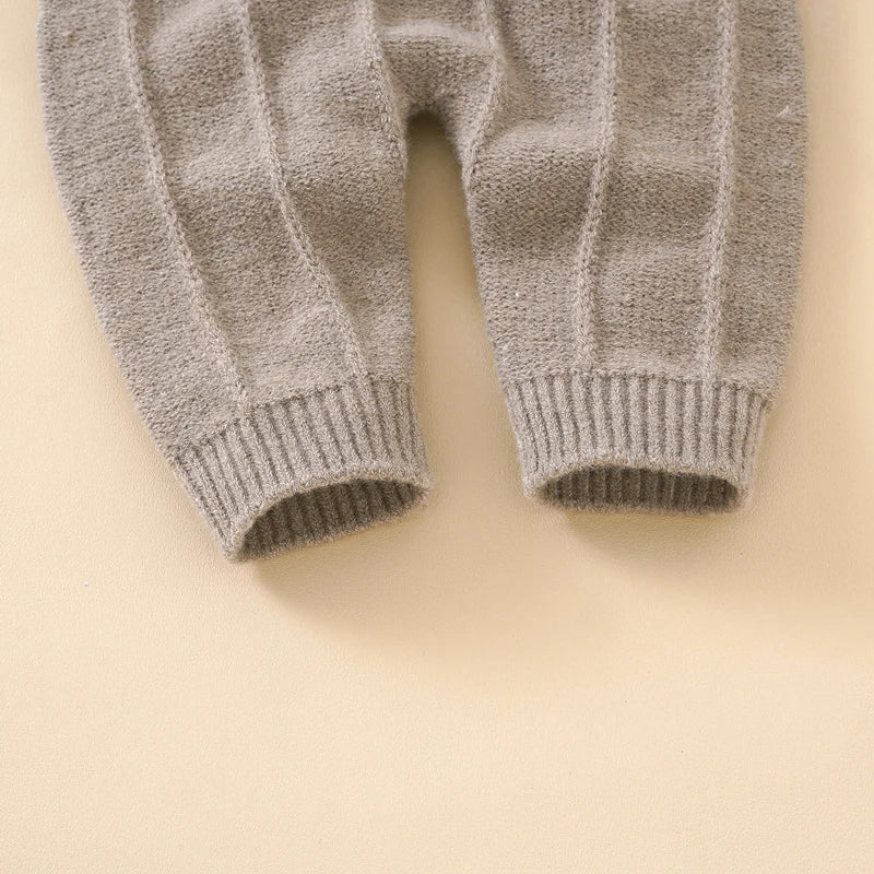 Mimi Knitted Winter Baby Romper – 100% Acrylic Warm Jumpsuit (0–24M)