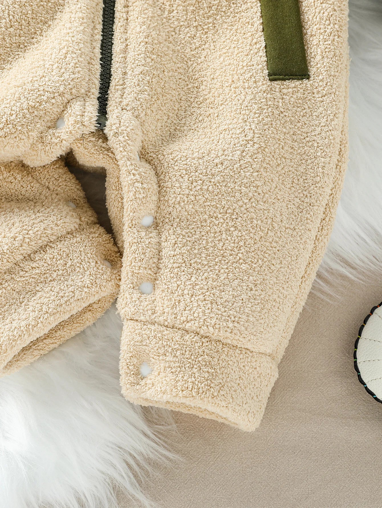 Cozy Winter Baby Romper – Unisex, Patchwork Design